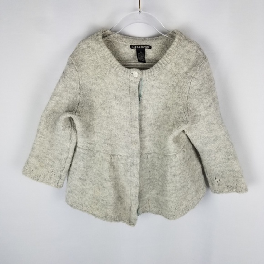 Lucky Brand sweater part wool/alpaca grey‎ childs S